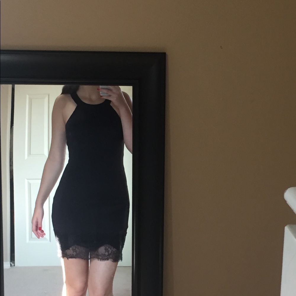 Tight black dress